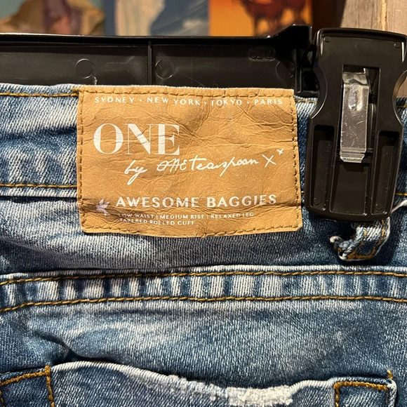 One X One Teaspoon awesome baggies distressed paint splatter pants size 27 - Picture 7 of 9